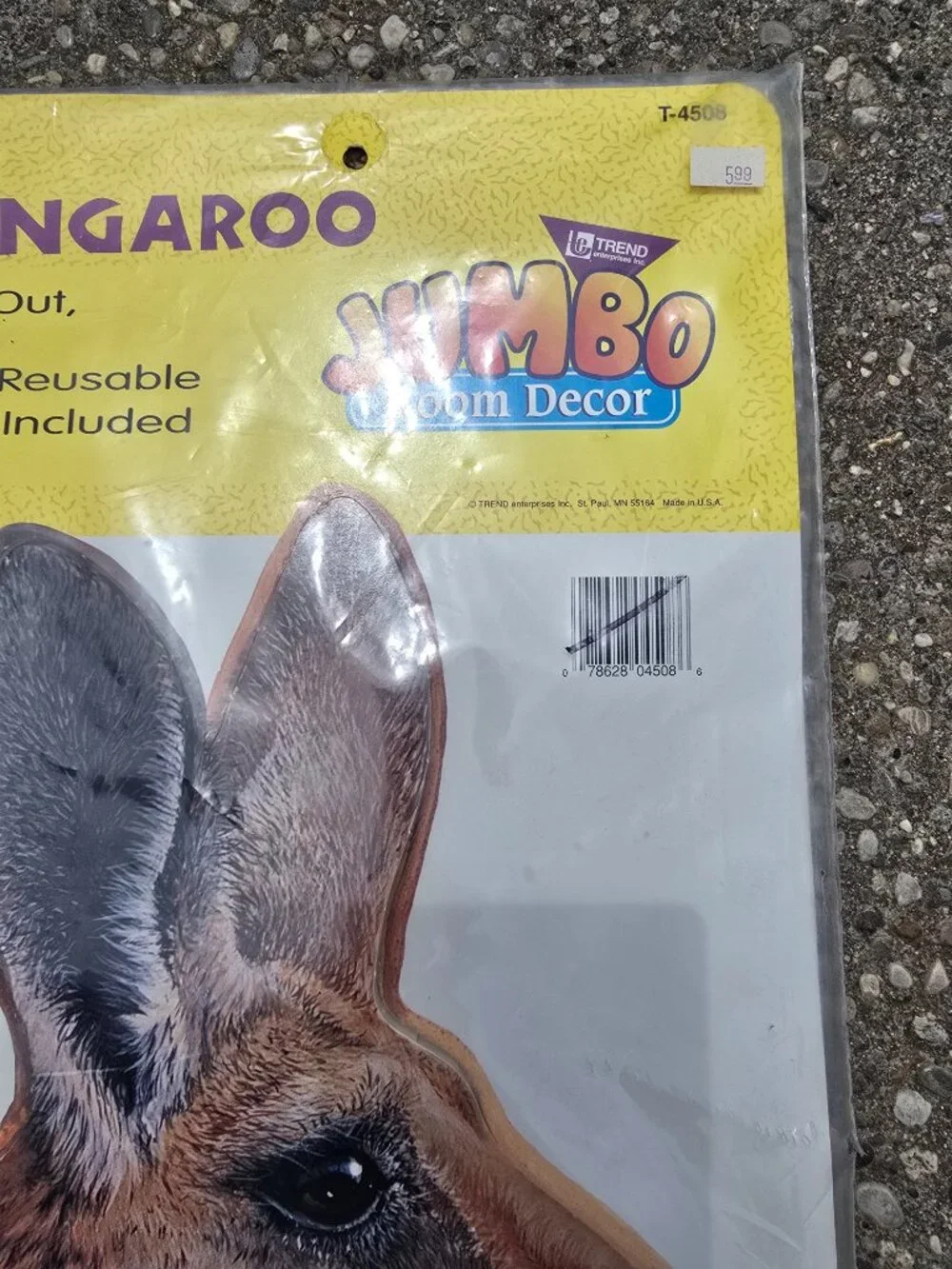 Vintage Trend Enterprises Jumbo Room Decor Red Kangaroo Classroom Cutout T-4809